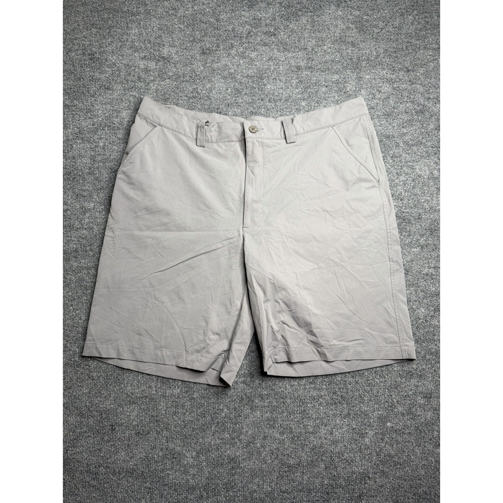 Under Armour Men's Golf Chino Shorts Size 38 Flat Front Light Gray